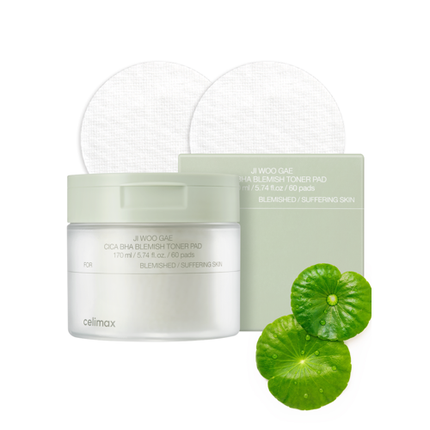 Ji Woo Gae Cica BHA Blemish Toner Pad 60 uds