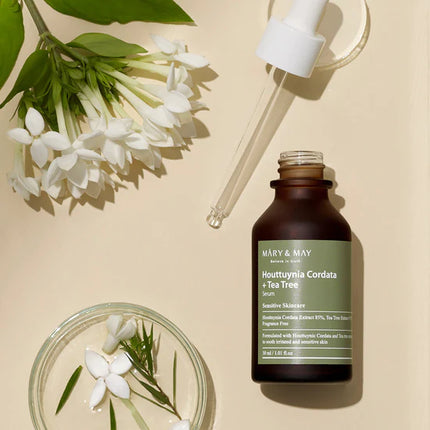 Houttuynia Cordata e Tea Tree Serum - Soro Anti-Acne com Extratos Vegetais