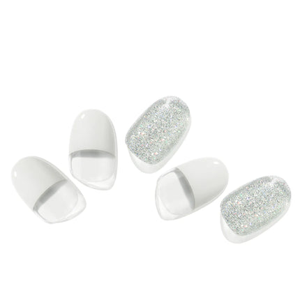 Tiras de unhas Glam White French