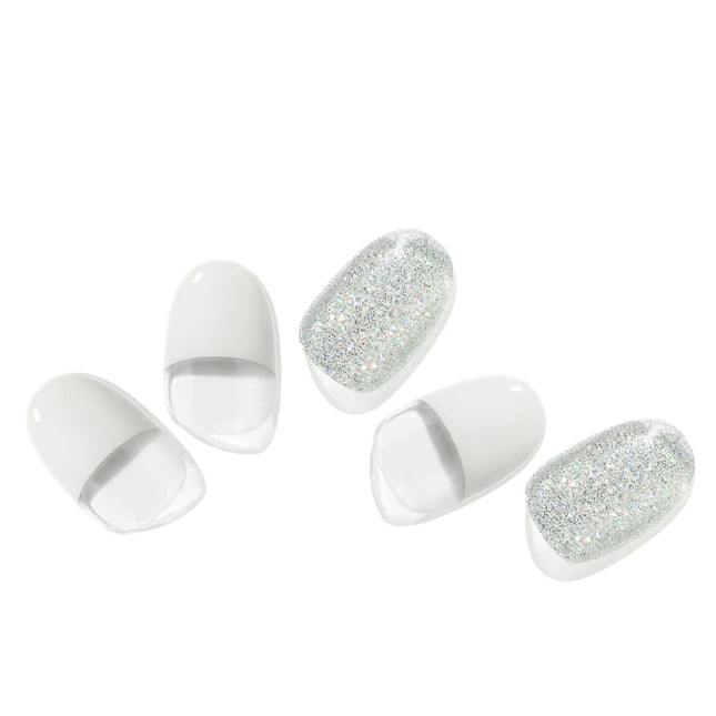 Tiras de unhas Glam White French