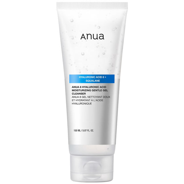 8 Gel de limpeza suave hidratante com ácido hialurónico