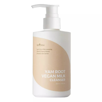 Limpador de leite vegano com raiz de inhame