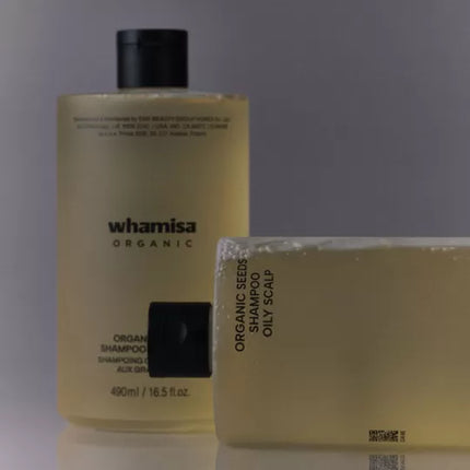 Shampoo de sementes orgânicas para couro cabeludo oleoso